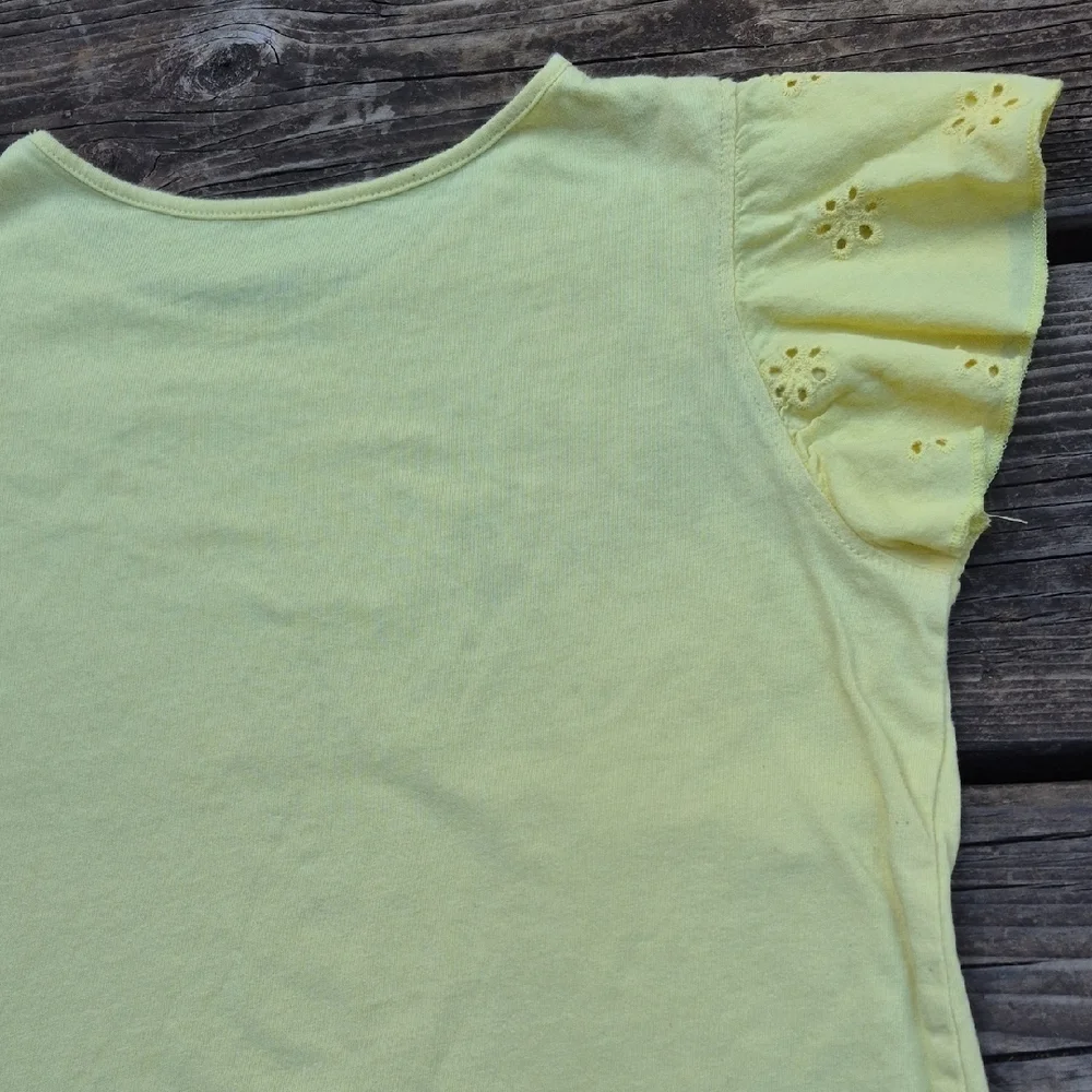 Yellow Ruffled Sleeve Top - Picture 10 of 11